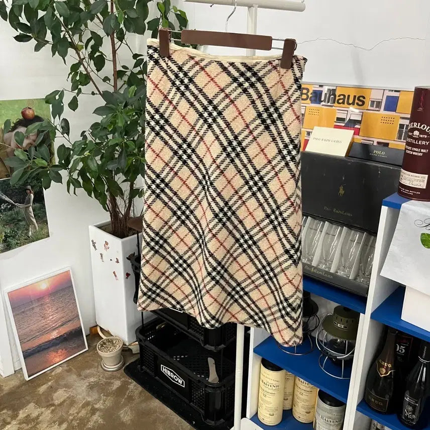 [BUNJANG] Burberry Nova Check Lana Wool Skirt UK6 / 버버리 노바체크 라나울 스커트 UK6