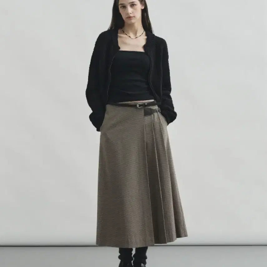 [BUNJANG] Mont Dol Check Pleated Skirt / 몽돌 체크 플리츠 스커트