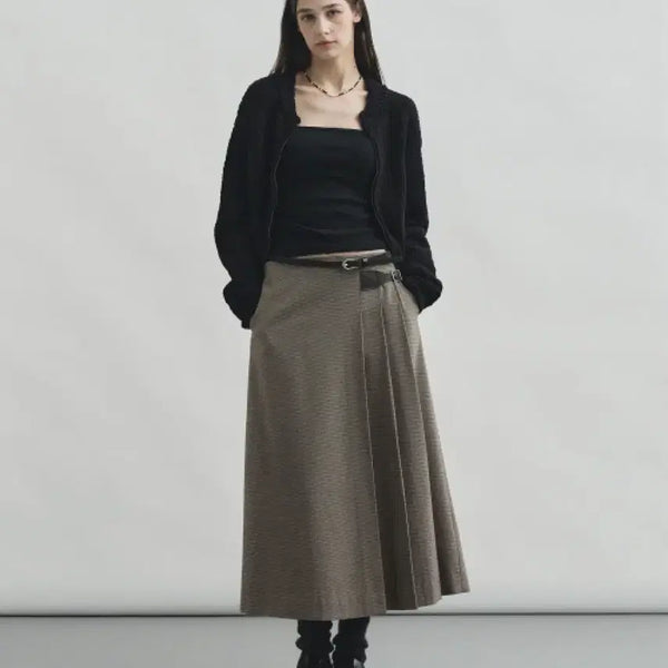 [BUNJANG] Mont Dol Check Pleated Skirt / 몽돌 체크 플리츠 스커트