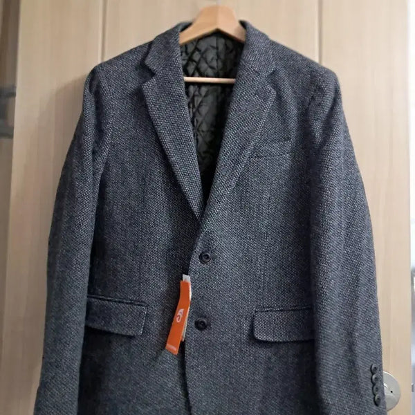 [BUNJANG] Men's Grey Melange 2-Button Suit Jacket / 정장 자켓 남성용 그레이 멜란지 2버튼