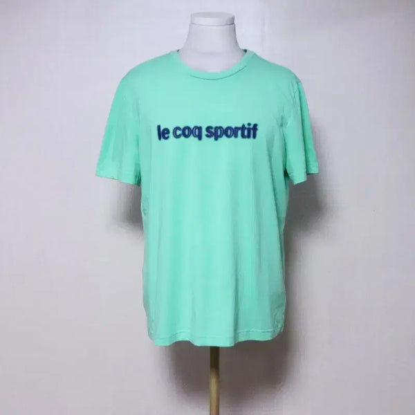 [BUNJANG] Le Coq Sportif Men's Mint Green Logo Short Sleeve T-Shirt (Size 100) / 르꼬끄 남성100 스포츠티브 반팔 티셔츠(3)