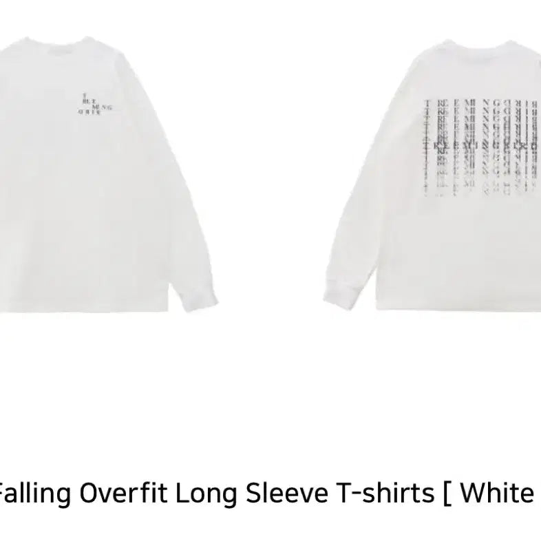 [BUNJANG] Triming Bird Falling Overfit Long Sleeve T-Shirt White / 트리밍버드) Falling Overfit Long Sleeve WH F