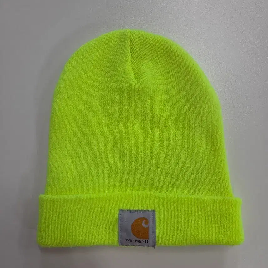 [BUNJANG] Carhartt A18 Acrylic Beanie Neon Yellow One Size / 칼하트(Carhartt) A18 아크릴 비니 네온 옐로우