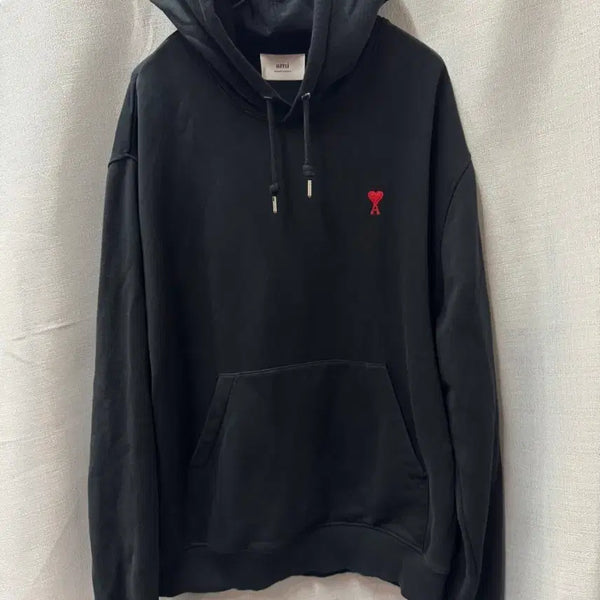 [BUNJANG] Ami Small Logo Embroidered Organic Cotton Hoodie XXL / 아미 ami 스몰로고 자수 오가닉 코튼 후드티 XXL(XL~2XL)