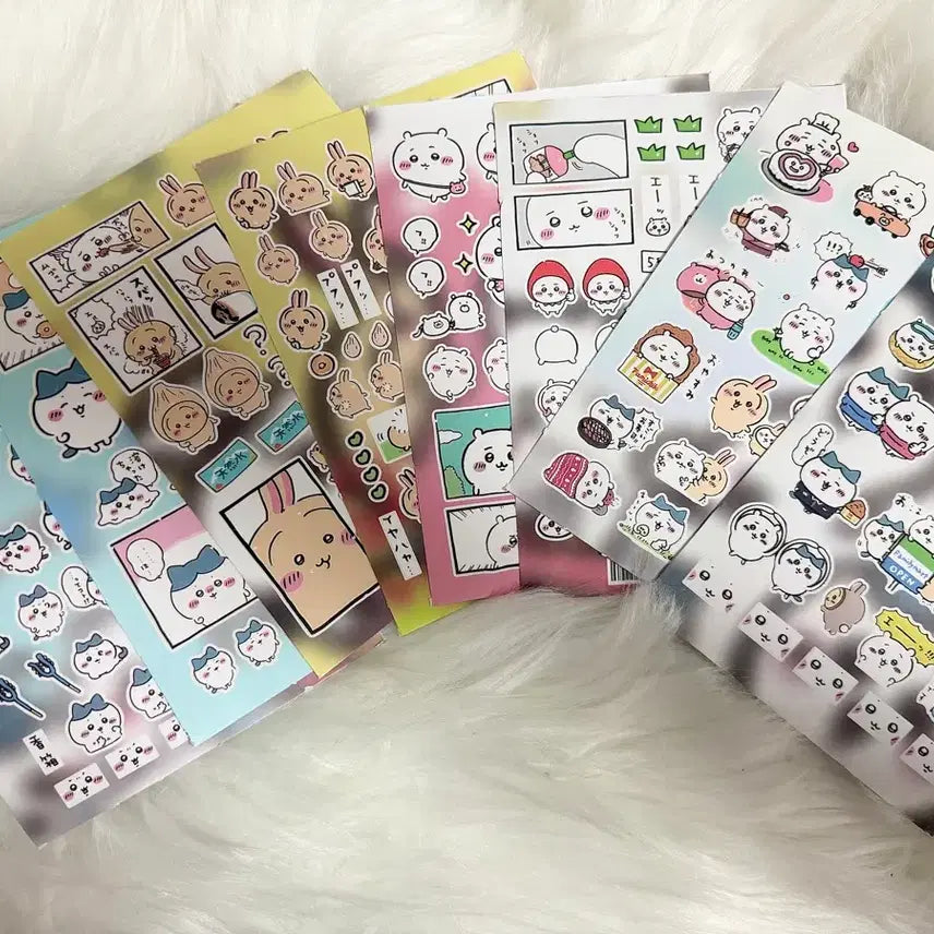 [BUNJANG] Chiikawa, SpongeBob, Crayon Shin-chan Sticker Set / 치이카와,스폰지밥,짱구 스티커
