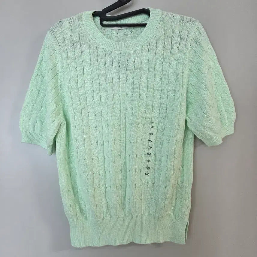 [BUNJANG] TOPTEN Mint Cable Knit Sweater Size 100 (New) / 탑텐 민트색 케이블 니트 100(새상품)