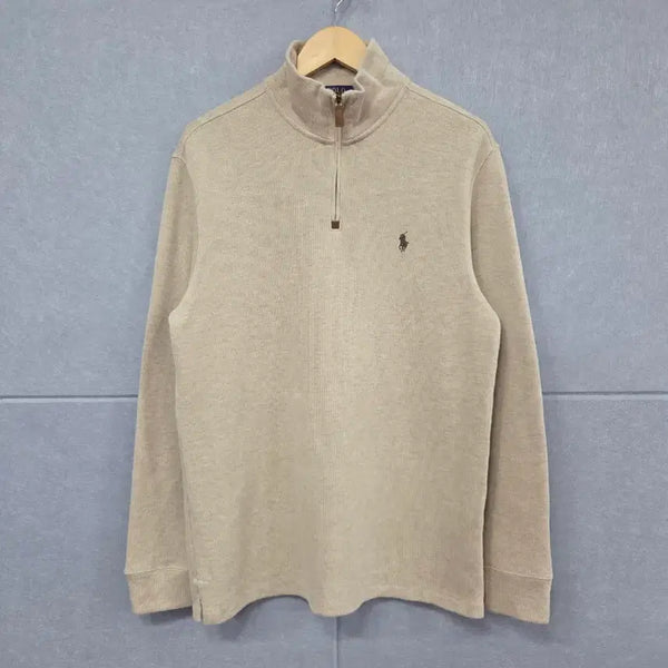 [BUNJANG] Polo Ralph Lauren Cotton Half-Zip Oatmeal Sweater / 폴로 랄프로렌 코튼 하프집업 오트밀