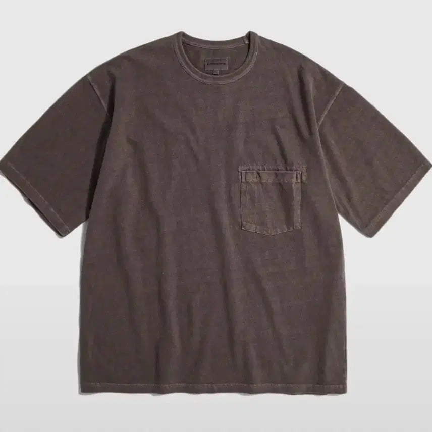 [BUNJANG] Espionage Washed Pocket T-Shirt Burgundy M / 에스피오나지 반팔 워시드 포켓티 버건디 M