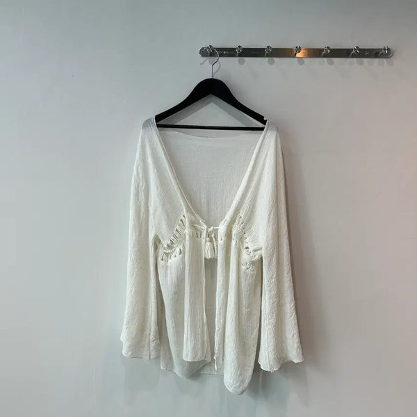 [BUNJANG] Crochet Detail Loose Fit Cardigan / 크로셰 루즈핏 가디건