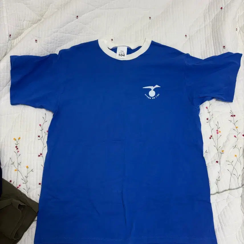 [BUNJANG] French Air Force Issued Ringer T-Shirt / 프랑스 공군 보급 반팔 링거 티셔츠(104)