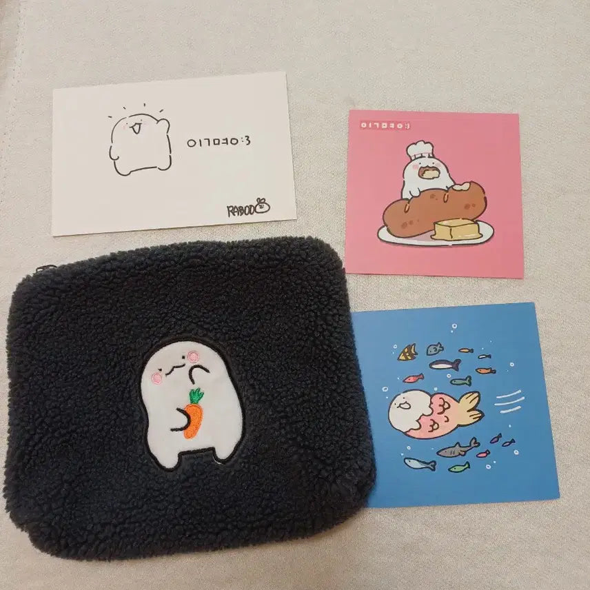 [BUNJANG] Anonymous Pouch & Postcard Set / 익명이 파우치 굿즈