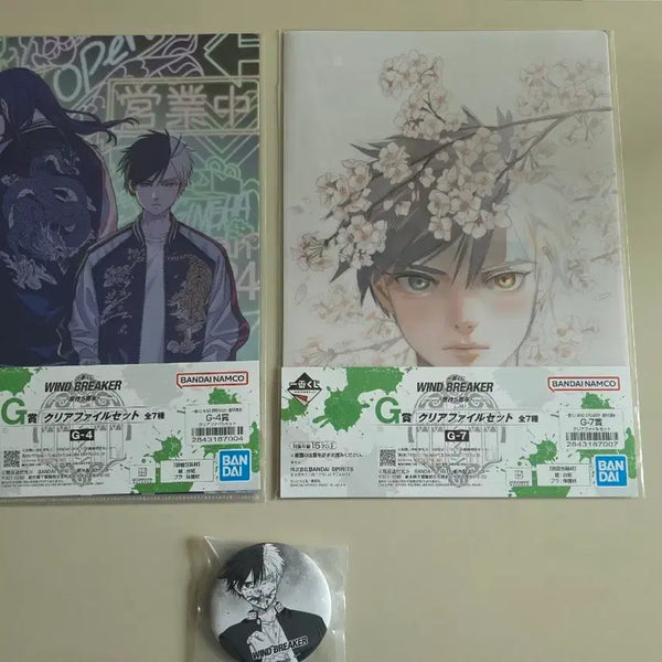 [BUNJANG] Wind Breaker Clear File Set & Badge / 윈드 브레이커 클리어 파일 세트, 뱃지