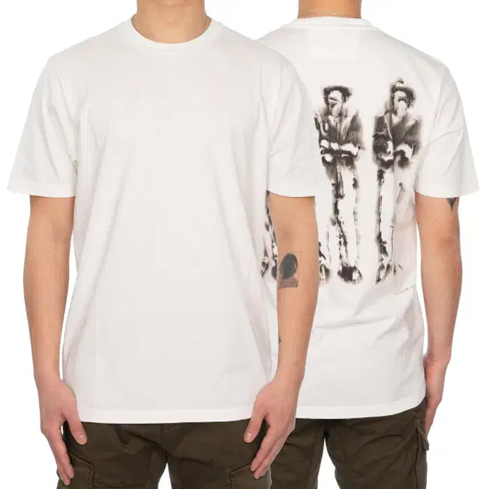 [BUNJANG] CP Company Logo Print Short Sleeve T-Shirt White / CP컴퍼니 로고 프린팅 반팔 티셔츠 남성 14CMTS346A