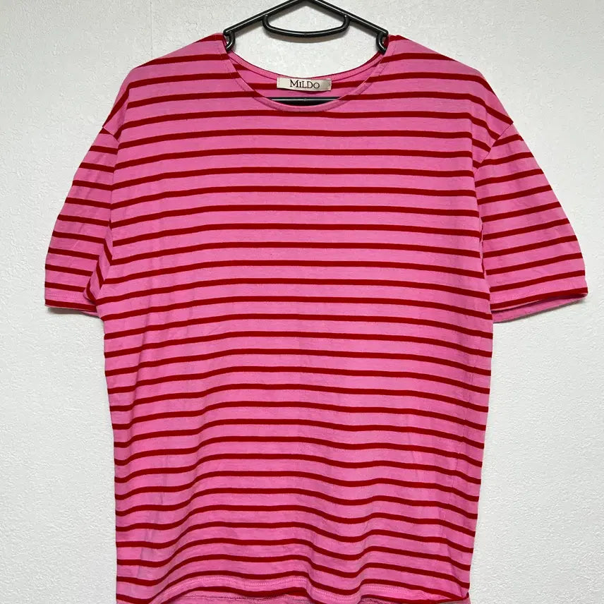[BUNJANG] MILDO Striped Short-Sleeve T-Shirt Size S / MILDO 스트라이프 반팔티 S