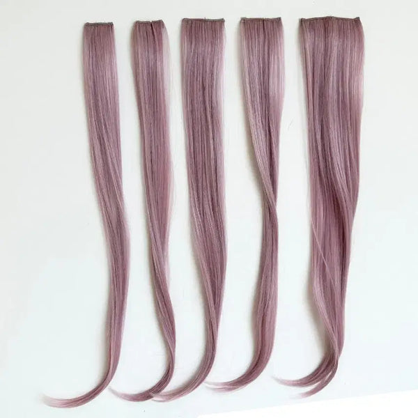 [BUNJANG] Milk Pink / Peach Pink Clip-in Hair Extensions (5pcs, 51cm) / 핑크 붙임머리 (5pcs)