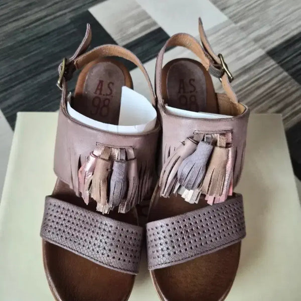 [BUNJANG] AS98 Panya Italian Leather Wedge Sandals / AS 98 웨지샌들