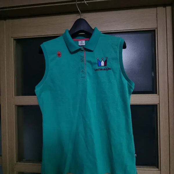 [BUNJANG] Castelbajac Sleeveless Collar T-Shirt / 까스텔바작 골프 민소매 카라티셔츠 95