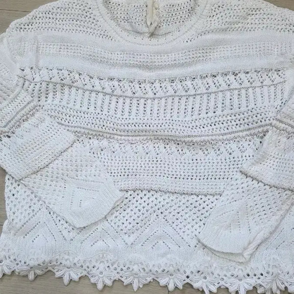 [BUNJANG] Ozsecon White Knit Sweater / 오즈세컨 니트