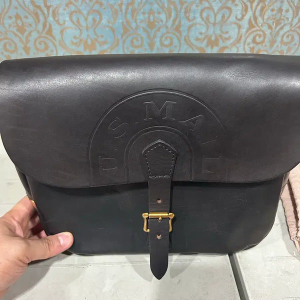[BUNJANG] VASCO Leather Postman Shoulder Bag Small U.S. MAIL Logo Model Brown / VASCO LEATHER POSTMAN SHOULDER BAG /