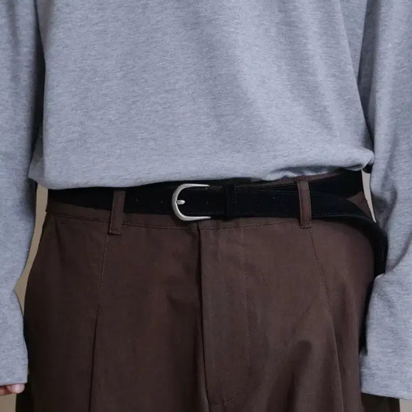 [BUNJANG] Dive In Vern Genuine Leather Suede Belt Black New / 다이브인 Vern 소가죽 스웨이드 벨트 black 새상품