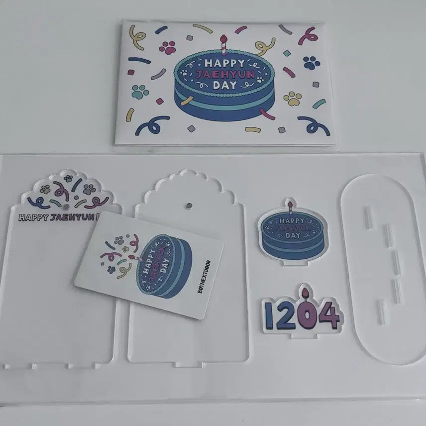 [BUNJANG] BOYNEXTDOOR Myung Jaehyun Birthday Acrylic Stand & Pop-up Card Set (Sealed) / 보이넥스트도어 보넥도 명재현 생일 아크릴 스탠드 팝업 카드 세트 미개봉