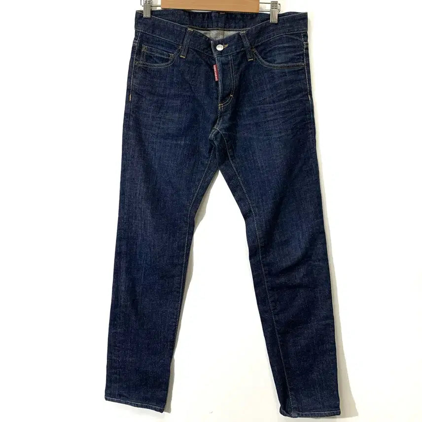 [BUNJANG] DSQUARED2 Leather Patch Selvedge Denim Pants / 디스퀘어드 가죽패치 셀비지 데님 팬츠