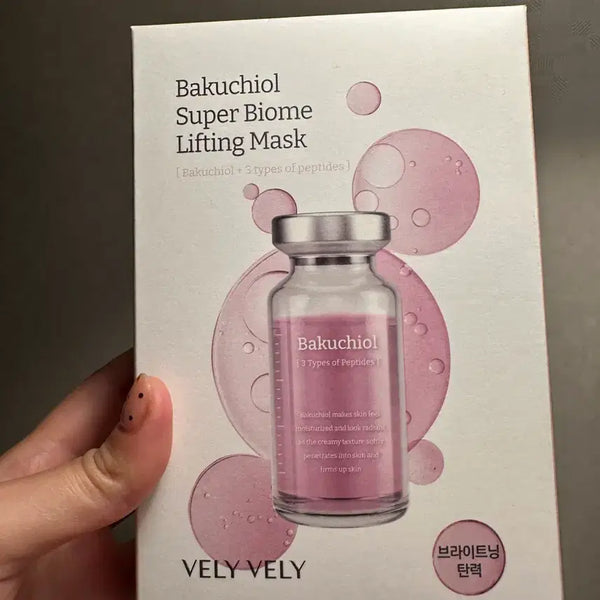 [BUNJANG] Vely Vely Bakuchiol Super Biome Lifting Mask 2-Box Bundle Set / 2박스 일괄 블리블리 바쿠치올 슈퍼 바이옴 리프팅 마스크