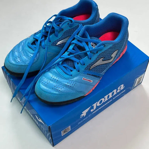 [BUNJANG] Joma Mundial Futsal Shoes (Blue/Pink) 250mm / 조마 문디알 (블루/핑크) 250mm 실착1회