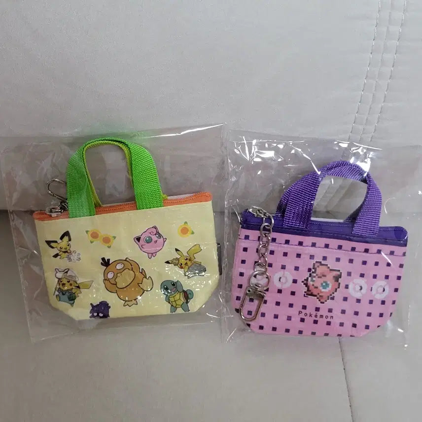 [BUNJANG] Witch's Pouch, Cosnori Pokemon (Psyduck, Jigglypuff) Pouch Keyring Set / 올리브영(마녀공장, 코스노리) 포켓몬(고라파덕, 푸린) 파우치키링 2개