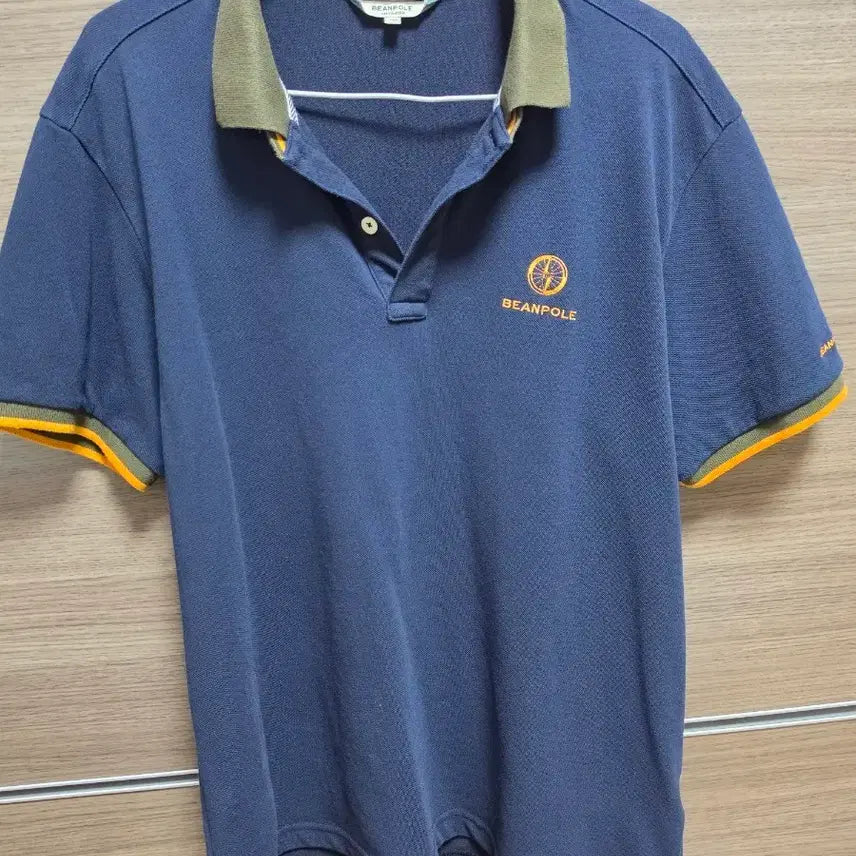 [BUNJANG] Beanpole Collar Short Sleeve T-shirt Navy / 빈폴 카라 반팔 티셔츠 네이비
