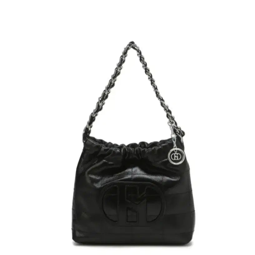 [BUNJANG] Hazzys Black Mini Crossbody Bag with Embossed Logo / 헤지스 크로스