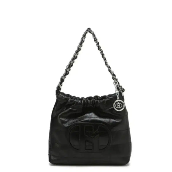 [BUNJANG] Hazzys Black Mini Crossbody Bag with Embossed Logo / 헤지스 크로스
