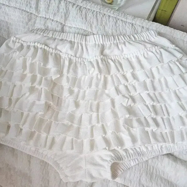 [BUNJANG] Tiered Ruffle Mini Skirt Shorts / 캉캉쇼츠 캉캉미니스커트 호박바지