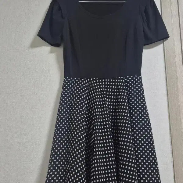 [BUNJANG] SOUP Black Polka Dot Dress / SOUP 블랙 도트 무늬 원피스