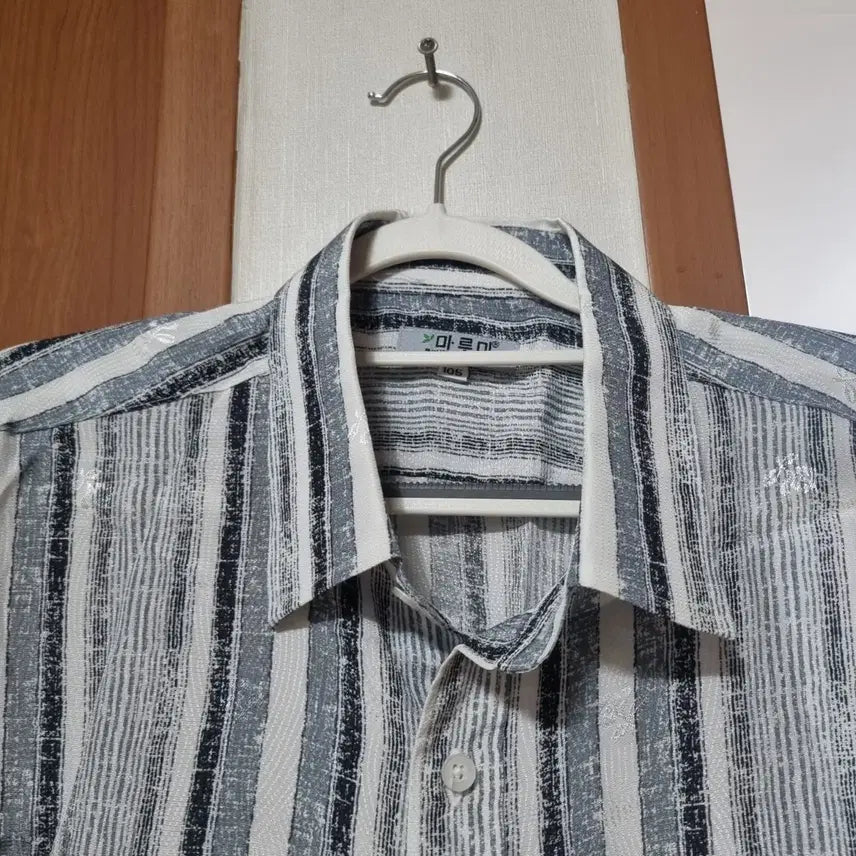 [BUNJANG] Marumi In-gyeon Striped Shirt / 마루미풍기인견셔츠