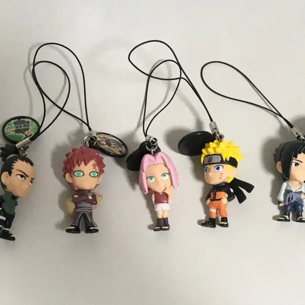 [BUNJANG] Naruto Classic Keychain Figure Strap Set (5 Types) / 나루토 고전 키링 피규어 스트랩 5종 일괄 세트