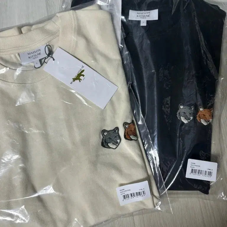[BUNJANG] Maison Kitsuné Fox Head Embroidered Short Sleeve T-Shirt / S) 메종키츠네 반팔