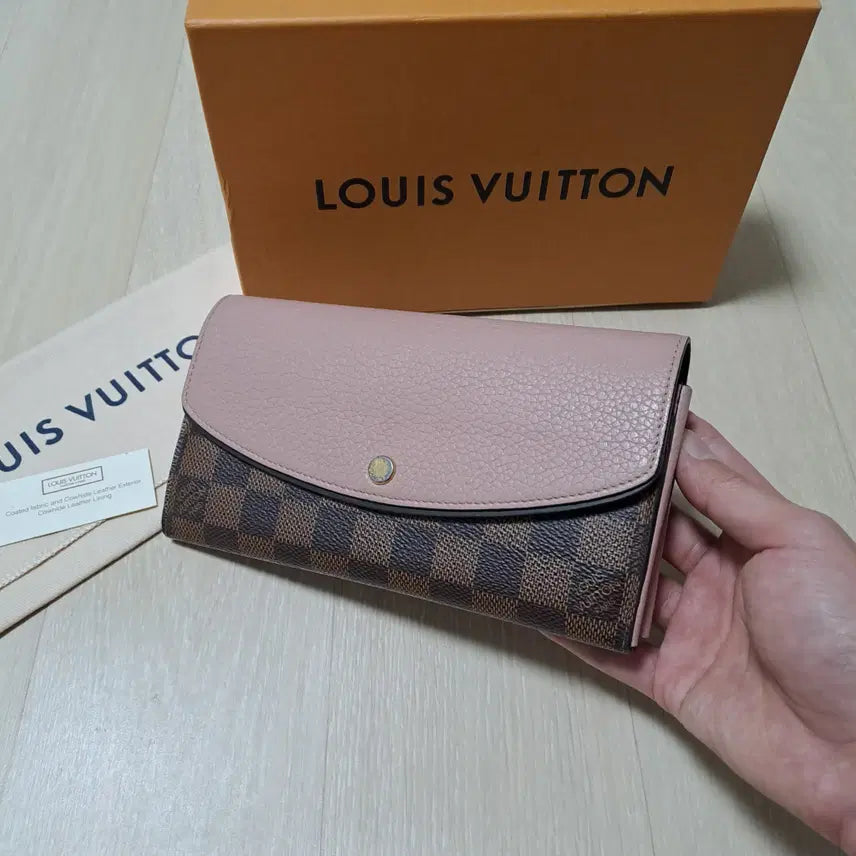 [BUNJANG] Louis Vuitton Damier Magnolia Pink Long Wallet / [100%/정품] 루이비통 다미에 마그놀리아 핑크 장지갑