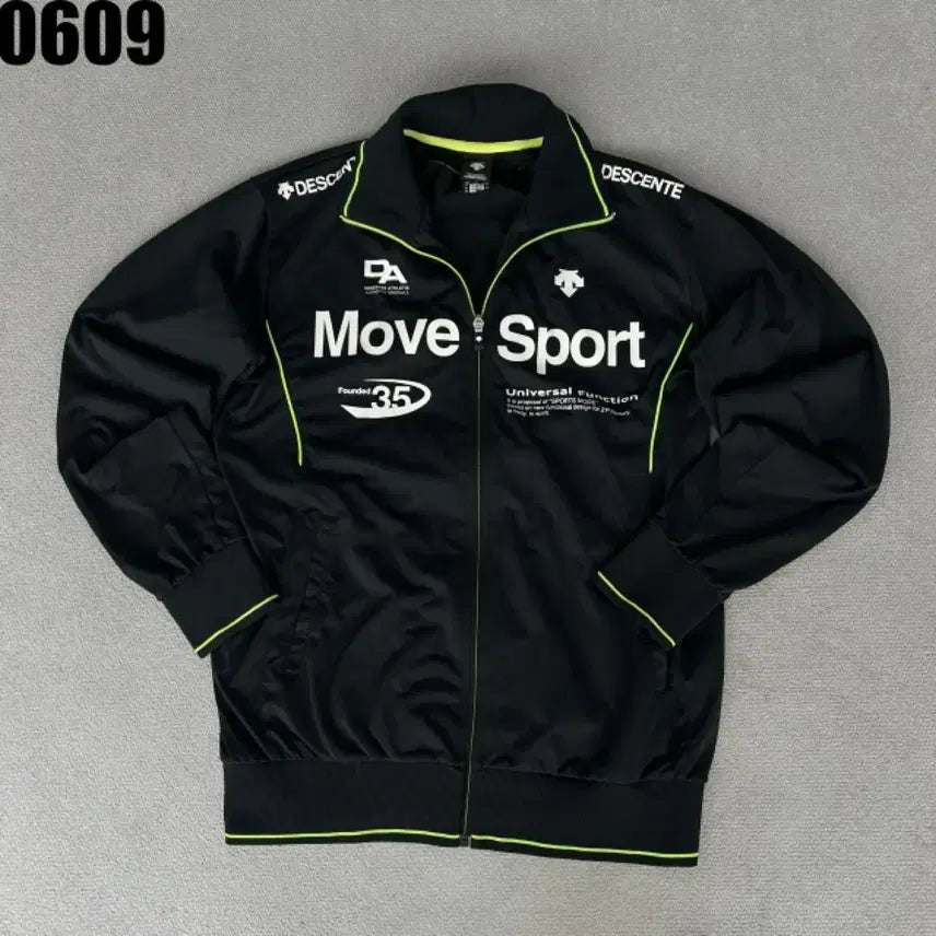 [BUNJANG] Descente Move Sport Zip-Up Jacket Black / 데상트 Move Sport 집업 자켓 블랙