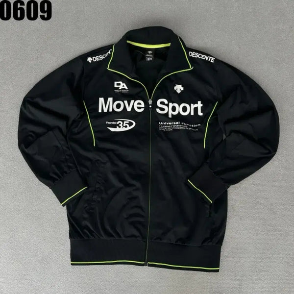 [BUNJANG] Descente Move Sport Zip-Up Jacket Black / 데상트 Move Sport 집업 자켓 블랙