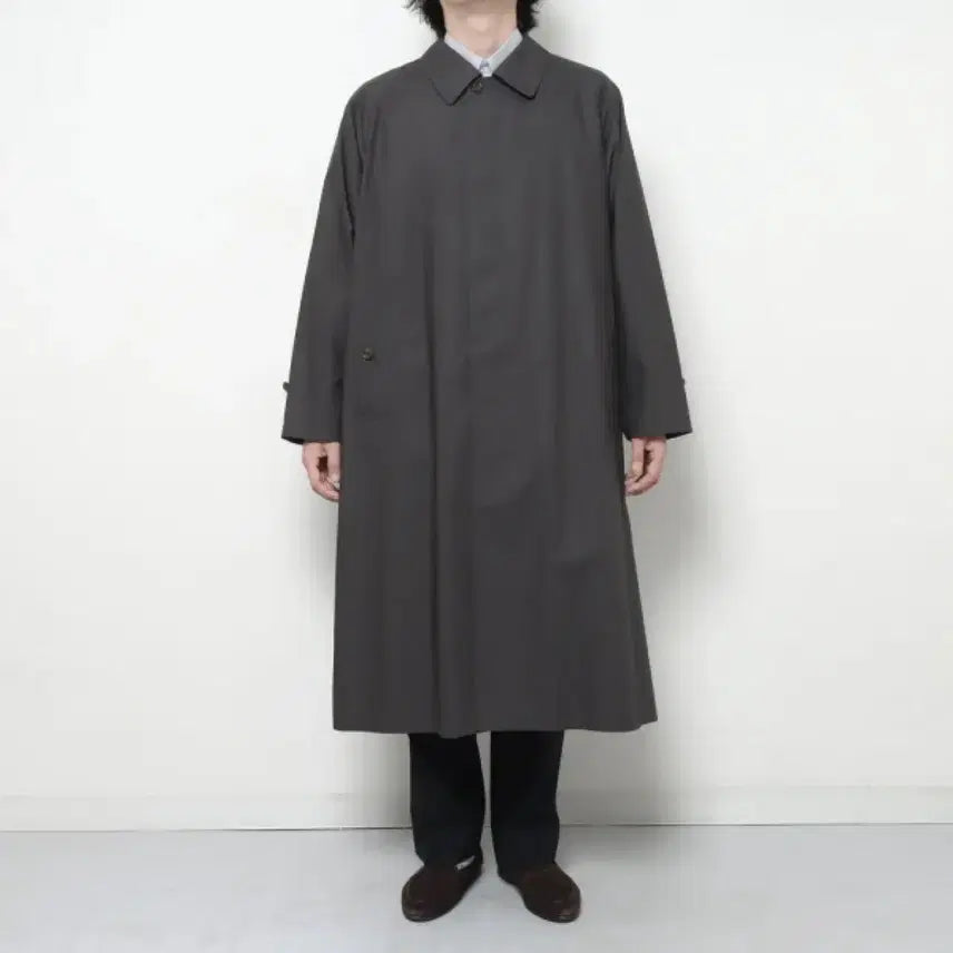 [BUNJANG] Shota Suvin Cotton Typewriter Balmacaan Coat Dark Brown Size 6 / 시오타 수빈코튼 타입라이터 발마칸 코트 6
