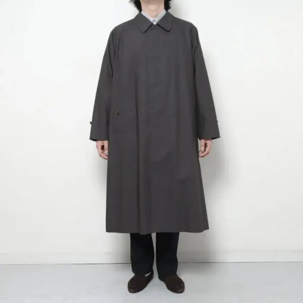 [BUNJANG] Shota Suvin Cotton Typewriter Balmacaan Coat Dark Brown Size 6 / 시오타 수빈코튼 타입라이터 발마칸 코트 6