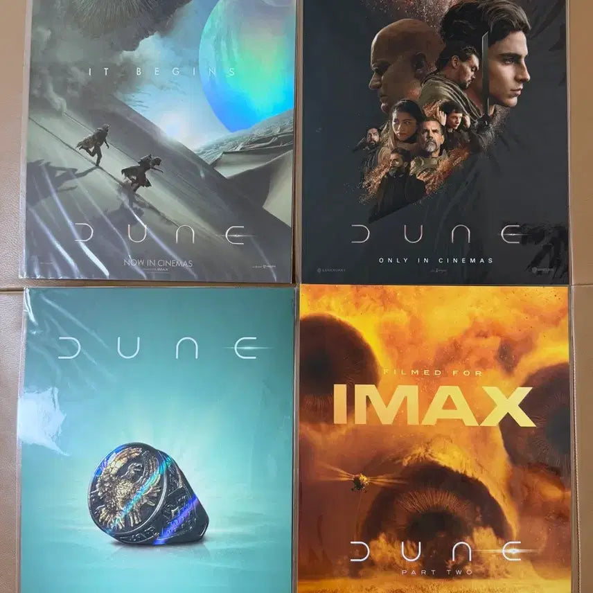 [BUNJANG] Dune IMAX Poster Set (A3) - 4종, Unsealed / 듄 아이맥스 IMAX 포스터(a3) 4종 미개봉 판매합니다