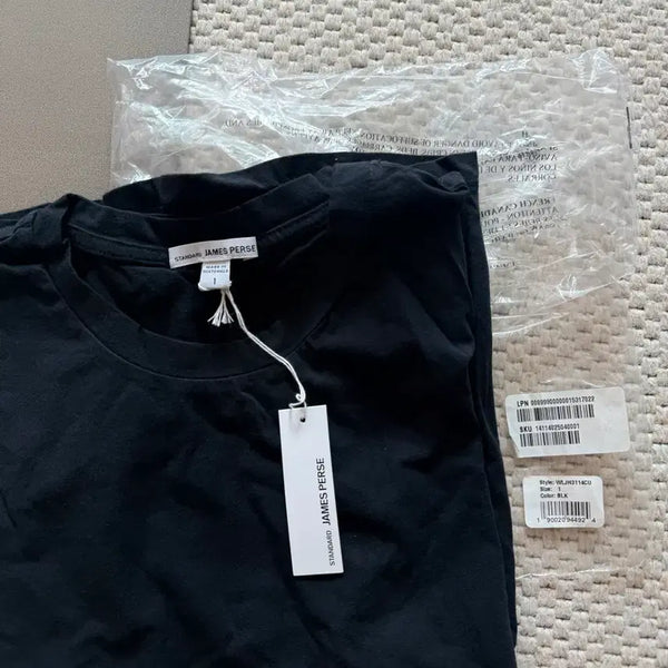 [BUNJANG] James Perse Basic Crewneck T-Shirt Black / James Perse 베이직 크루넥 티셔츠