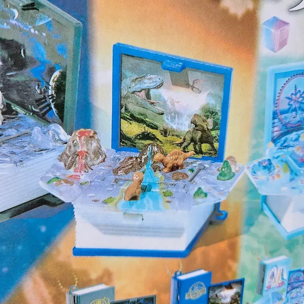 [BUNJANG] Jurassic World 3D Pop-Up Book Keychain / 팝업 가챠 쥬라기월드 3D 책속의세상 키링 공룡 팝업북