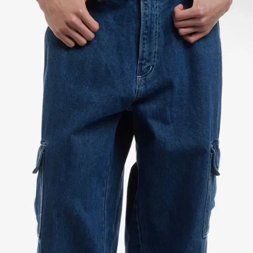 [BUNJANG] OBEY Denim Baggy Fit Cargo Pants / 오베이 데님 카고 배기핏 바지