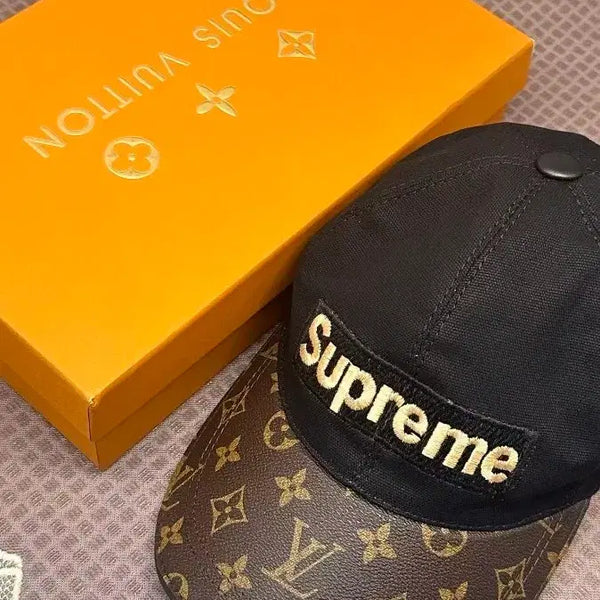 [BUNJANG] Louis Vuitton Supreme Collaboration Baseball Cap Classic Big Logo Unisex / LV 수프림 콜라보 야구모자 / 남녀 공용 / 클래식 빅 로고