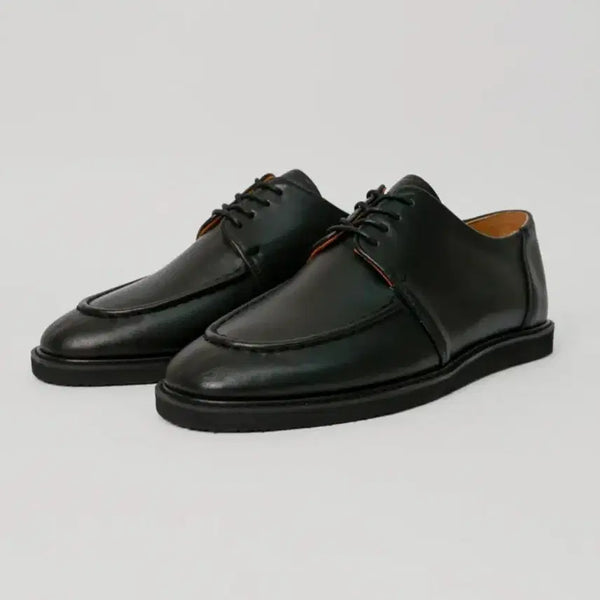[BUNJANG] Chilling Ceremony Club Utility U-Tip Derby Shoes Black / [270] 칠링세레머니 클럽 유틸리티 유팁 더비 블랙
