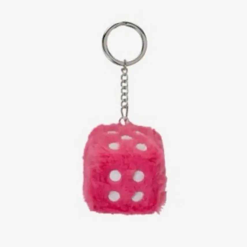 [BUNJANG] Stussy Fuzzy Dice Keychain Pink / 스투시 퍼지 다이스 키링 핑크