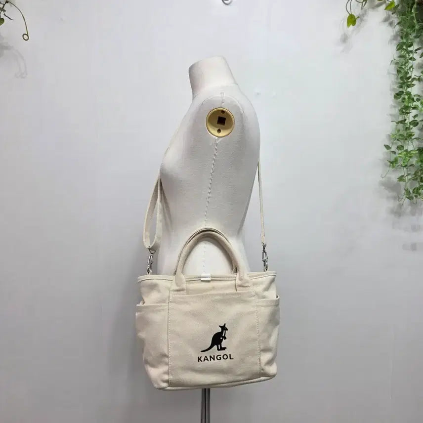 [BUNJANG] Kangol Picnic Canvas Crossbody Bag / 캉골 피크닉 캔버스 크로스백